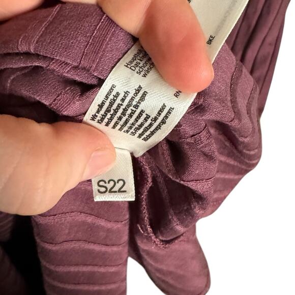 Eileen Fisher Funnel Neck 3/4 Ribbed Mini Dress XS - Picture 10 of 10